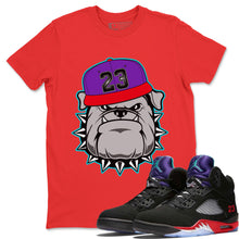 Load image into Gallery viewer, English Bulldog T-Shirt - Air Jordan 5 Top 3 - nike-jordan-5-top-3-matching-tee-bulldog-red-t-shirt
