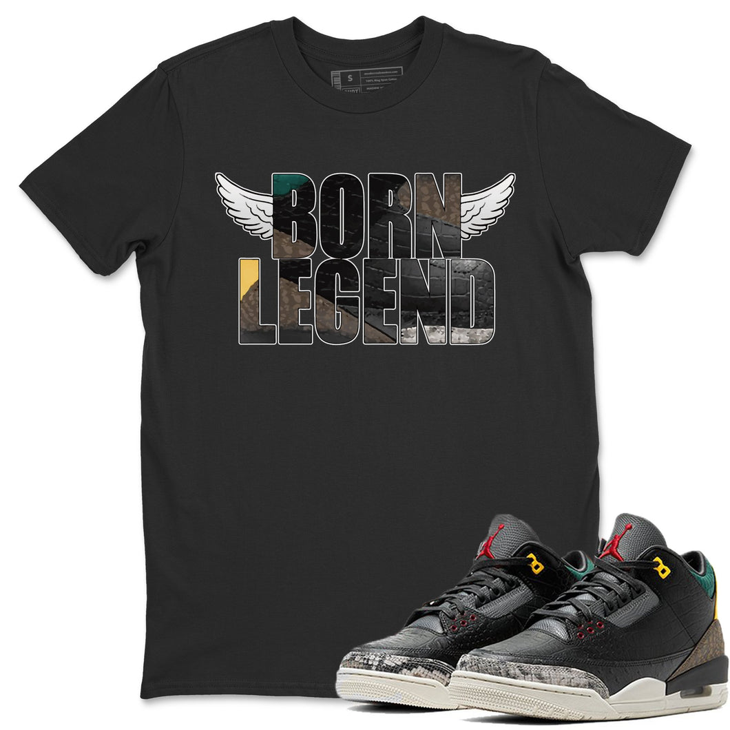 Born Legend T-Shirt Air Jordan 3 Animal Instinct - nike-jordan-matching-tee-born-legend-black-t-shirt
