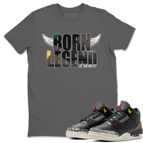 Born Legend T-Shirt Air Jordan 3 Animal Instinct - nike-jordan-matching-tee-born-legend-grey-t-shirt
