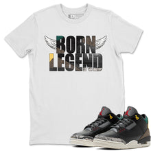 Load image into Gallery viewer, Born Legend T-Shirt Air Jordan 3 Animal Instinct - nike-jordan-matching-tee-born-legend-white-t-shirt
