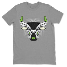 Load image into Gallery viewer, Bull Head Heather Grey T-Shirt - Air Jordan 3 Chlorophyll - sneaker-release-tees-air-jordan-3-chlorophyll-shoe-match-tee-bull-head-heather-grey-t-shirt-2
