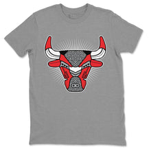 Load image into Gallery viewer, Bull Head Heather Grey T-Shirt - Air Jordan 3 Unite - sneaker-release-tees-air-jordan-3-red-cement-aj3-unite-shoe-match-tee-bull-head-chicago-heather-grey-t-shirt-2
