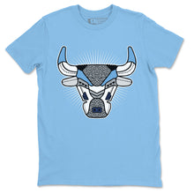 Load image into Gallery viewer, Bull Head Carolina Blue T-Shirt - Air Jordan 3 Valor Blue - sneaker-release-tees-air-jordan-3-valor-blue-aj3-unc-shoe-match-tee-bull-head-chicago-carolina-blue-t-shirt-2

