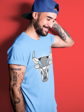 Load image into Gallery viewer, Bull Head Carolina Blue T-Shirt - Air Jordan 3 Valor Blue - sneaker-release-tees-air-jordan-3-valor-blue-aj3-unc-shoe-match-tee-bull-head-chicago-carolina-blue-t-shirt-3
