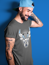 Load image into Gallery viewer, Bull Head Cool Grey T-Shirt - Air Jordan 3 Valor Blue - sneaker-release-tees-air-jordan-3-valor-blue-aj3-unc-shoe-match-tee-bull-head-chicago-cool-grey-t-shirt-3
