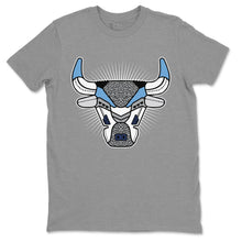 Load image into Gallery viewer, Bull Head Heather Grey T-Shirt - Air Jordan 3 Valor Blue - sneaker-release-tees-air-jordan-3-valor-blue-aj3-unc-shoe-match-tee-bull-head-chicago-heather-grey-t-shirt-2
