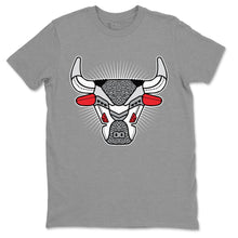 Load image into Gallery viewer, Bull Head Heather Grey T-Shirt - Air Jordan 3 White Cement - snrt-sneaker-release-tees-air-jordan-3-retro-se-white-cement-shoe-match-tee-bull-head-heather-grey-t-shirts-2
