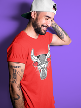 Load image into Gallery viewer, Bull Head Red T-Shirt - Air Jordan 3 White Cement - snrt-sneaker-release-tees-air-jordan-3-retro-se-white-cement-shoe-match-tee-bull-head-red-t-shirts-3
