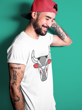 Load image into Gallery viewer, Bull Head White T-Shirt - Air Jordan 3 White Cement - snrt-sneaker-release-tees-air-jordan-3-retro-se-white-cement-shoe-match-tee-bull-head-white-t-shirts-3
