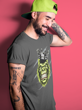 Load image into Gallery viewer, Ferocious Gorilla Cool Grey T-Shirt - Air Jordan 4 '95 Neon - snrt_sneaker-release-tees-aj4-neon-95-air-jordan-4-ferocious-gorilla-charcoal-grey-t-shirt-3
