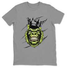 Load image into Gallery viewer, Ferocious Gorilla Heather Grey T-Shirt - Air Jordan 4 '95 Neon - snrt_sneaker-release-tees-aj4-neon-95-air-jordan-4-ferocious-gorilla-heather-grey-t-shirt-2
