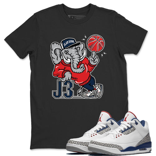 AJ3 Elephant Black T-Shirt - Air Jordan 3 True Blue - true-blue-og-air-jordan-3-sneaker-release-tees-aj-3-elephant-tee-black_60b45cef-9360-4cad-8026-6596e94ea967