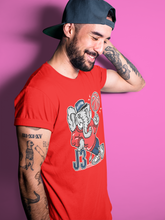 Load image into Gallery viewer, AJ3 Elephant Red T-Shirt - Air Jordan 3 True Blue - true-blue-og-air-jordan-3-sneaker-release-tees-aj-3-elephant-tee-red-3_97bd25c0-8770-438a-95d7-4fc4284c8496
