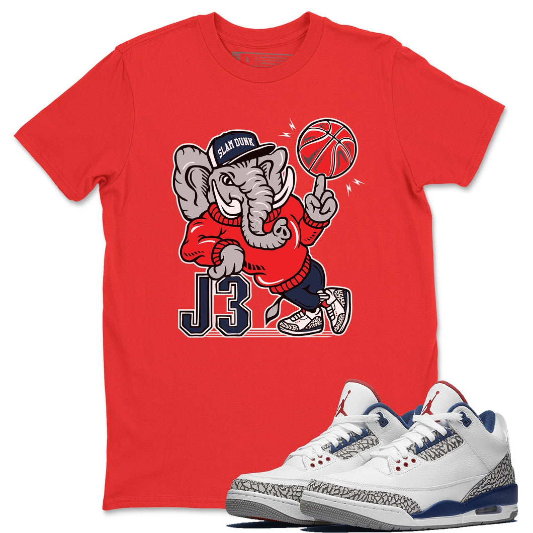 AJ3 Elephant Red T-Shirt - Air Jordan 3 True Blue - true-blue-og-air-jordan-3-sneaker-release-tees-aj-3-elephant-tee-red_f36daf05-ad5c-45fc-9183-325fa146d59d