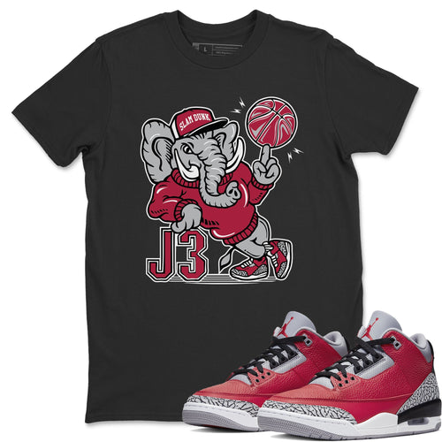 AJ3 Elephant Black T-Shirt - Air Jordan 3 Unite - unite-air-jordan-3-sneaker-release-tees-aj-3-elephant-tee-black