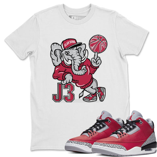 AJ3 Elephant White T-Shirt - Air Jordan 3 Unite - unite-air-jordan-3-sneaker-release-tees-aj-3-elephant-tee-white