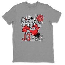 Load image into Gallery viewer, AJ3 Elephant Heather Grey T-Shirt - Air Jordan 3 White Cement - white-cement-air-jordan-3-sneaker-release-tees-aj-3-elephant-tee-heather-grey-2

